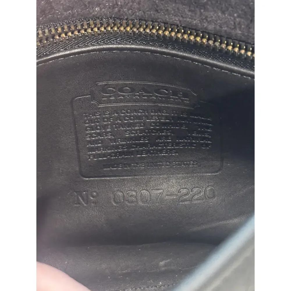 COACH Rare Vintage Devon Turnlock Crossbody Bag Original Unique Serial Black USA